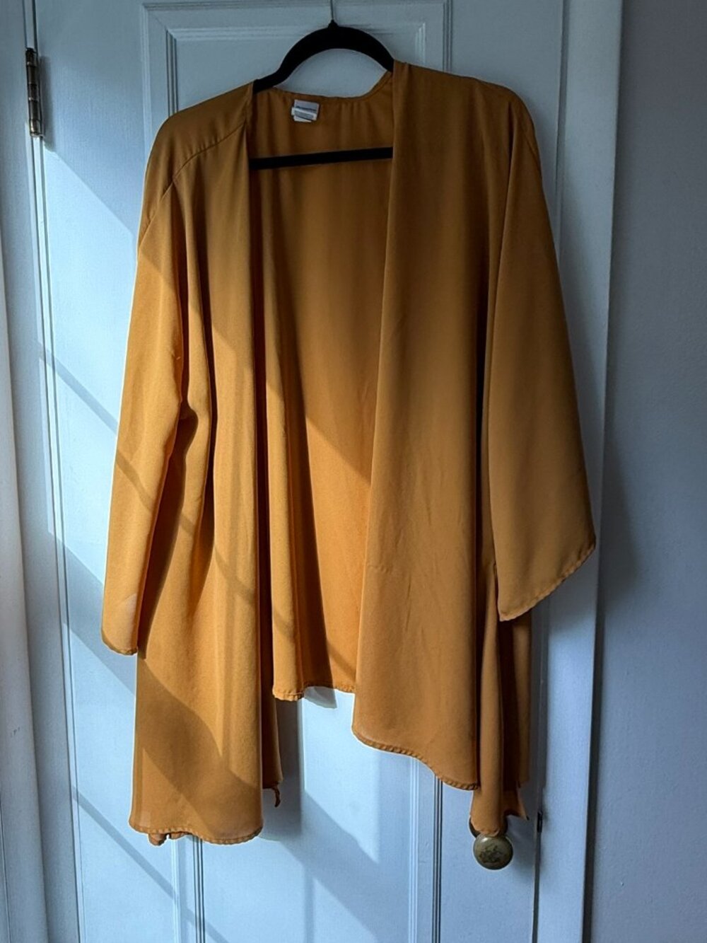No Boundaries Mustard Yellow Kimono Cardigan Open Front Size S/M